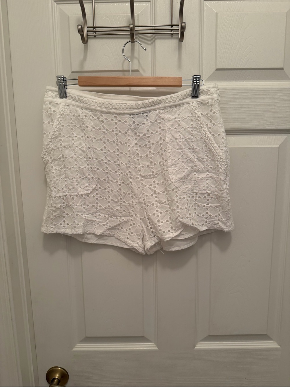 Vici White Eyelet Skort Shorts